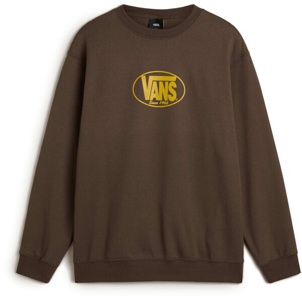 Vans M CLASSIC OVAL CREW Pánská mikina, hnědá, velikost XXL