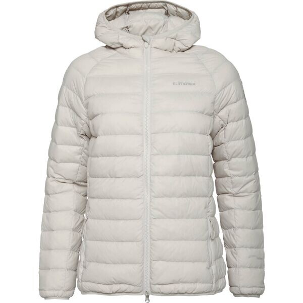 Klimatex MAUNA PACKABLE Dámská sbalitelná péřová bunda, šedá, velikost