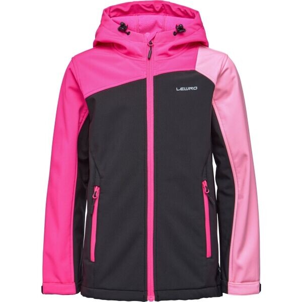 Lewro LYNGBY Dívčí softshellová bunda, růžová, velikost 140-146