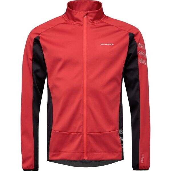 Klimatex MADRI Pánská větruodolná cyklistická bunda, červená, velikost