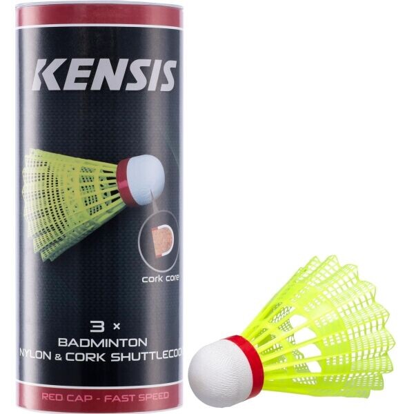 Kensis NSC 3 FAST Badmintonové míčky, žlutá, velikost