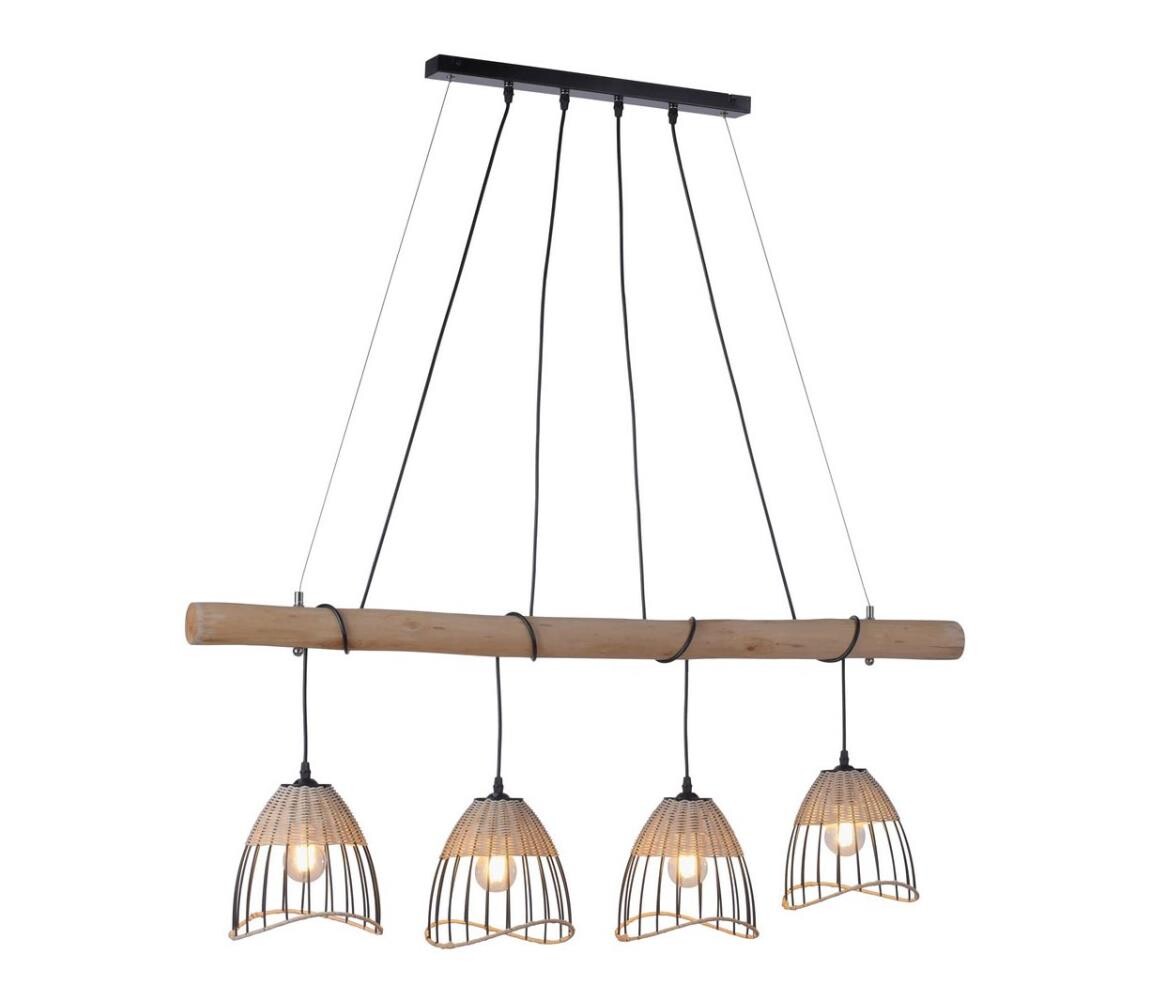 Leuchten Direkt 11156-79 - Lustr na lanku REED 4xE27/60W/230V 11156-79