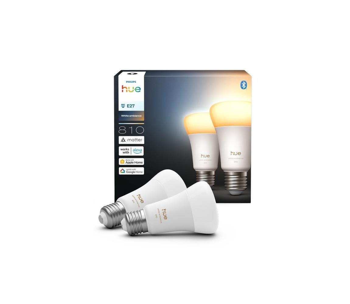 SADA 2x LED Stmív. žárovka Philips Hue WHITE AMBIANCE E27/6W/230V 1000-20000K 8720169364004