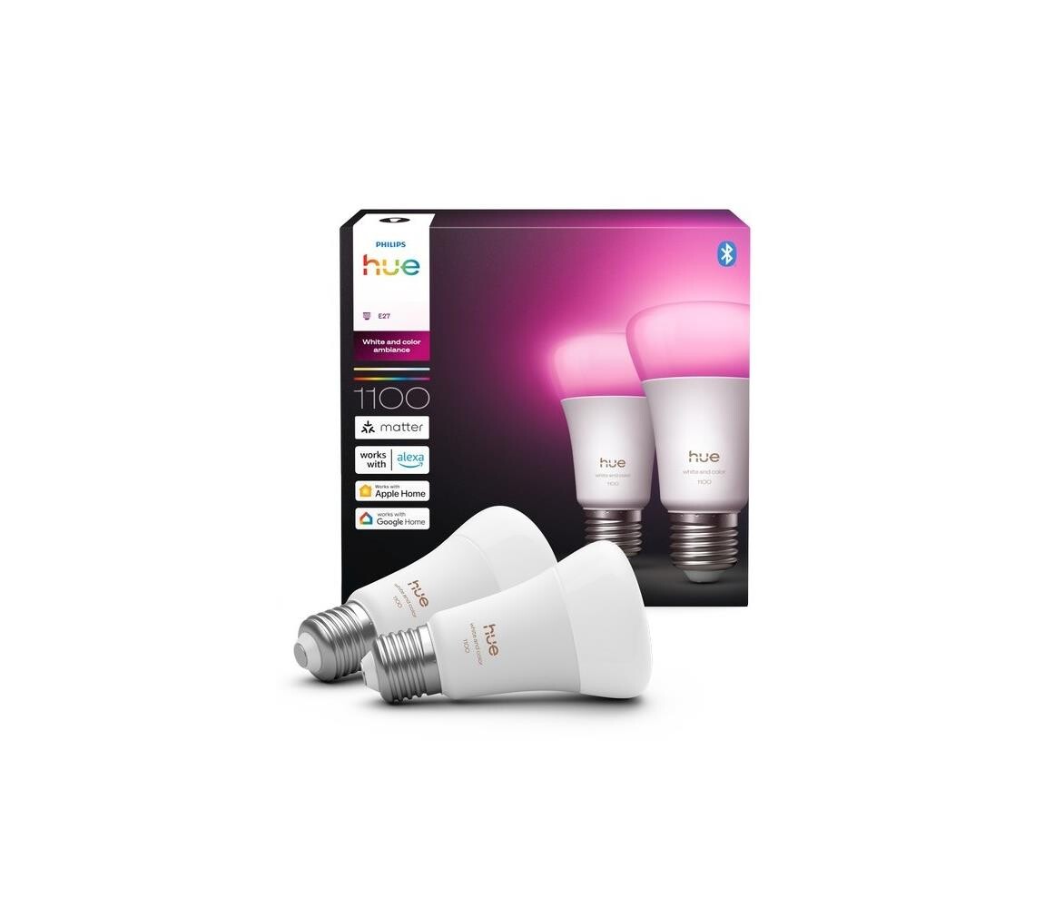 SADA 2x LED Stmívatelná žárovka Philips Hue WACA E27/8,1W/230V 1000-20000K 8720169365735