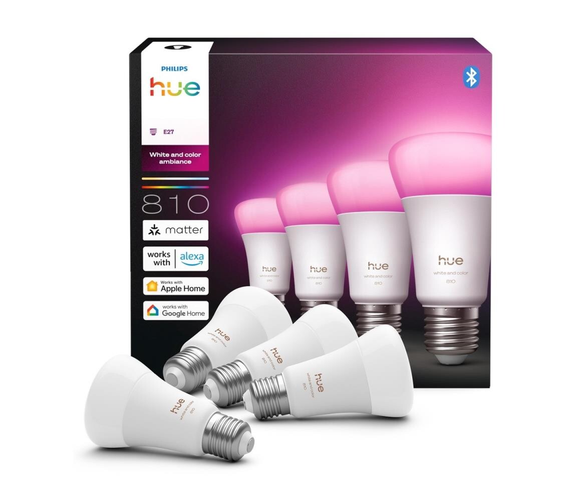 SADA 4x LED Stmívatelná žárovka Philips Hue WACA E27/6W/230V 1000-20000K 8720169364486