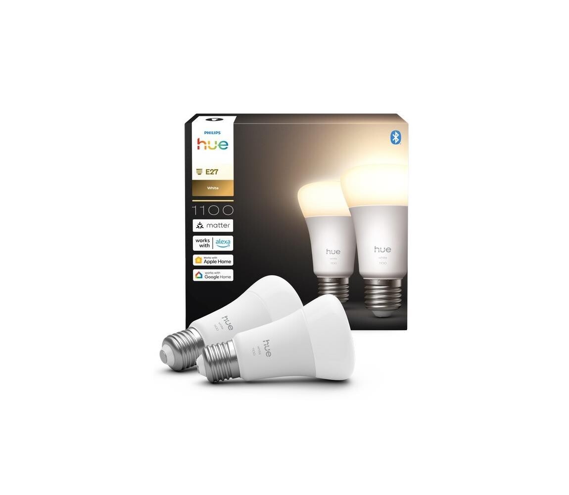 SADA 2x LED Stmívatelná žárovka Philips Hue WHITE E27/9,5W/230V 2700K 8720169365797