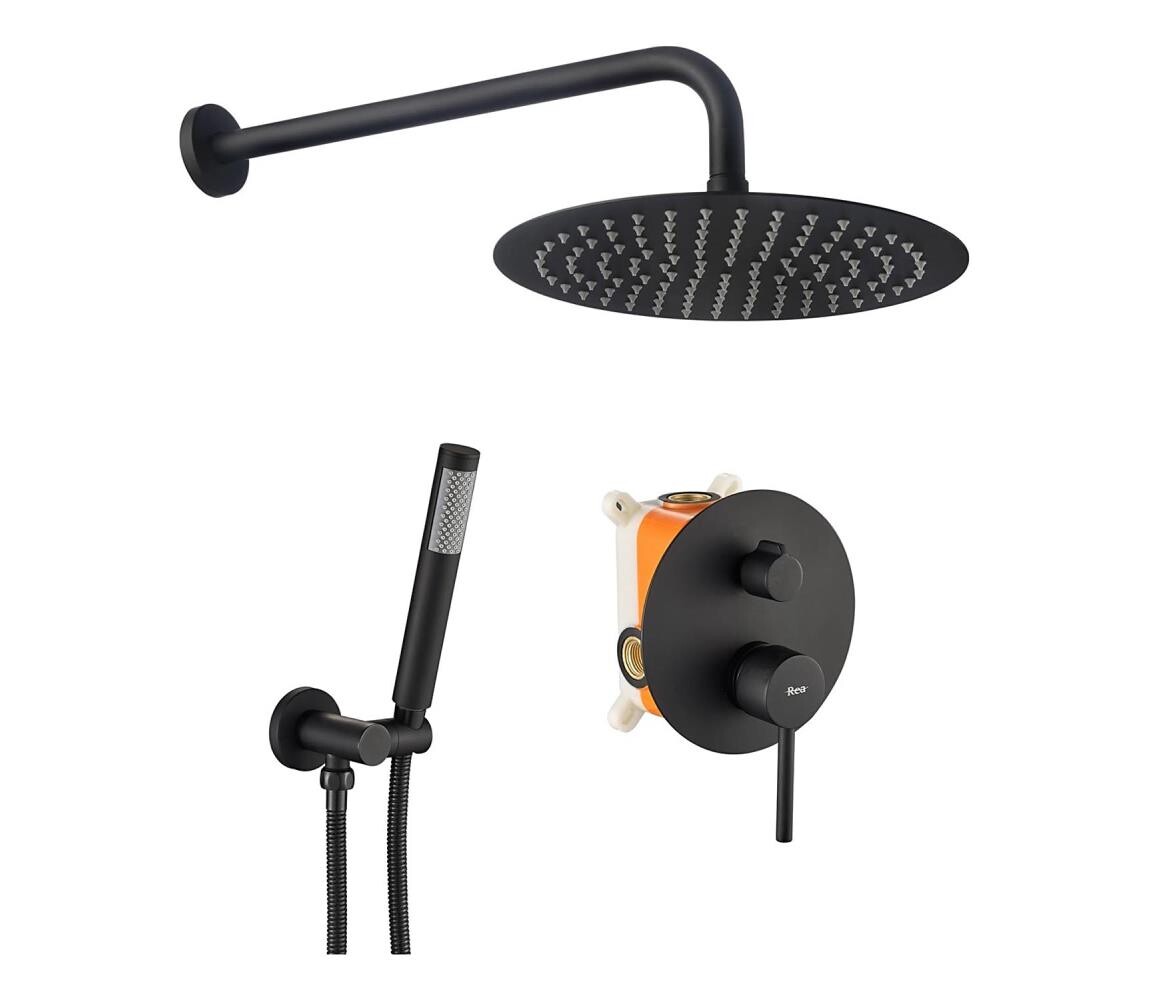REA-P4100 - Sprchová sada s podomítkovou baterií LUNGO černá REA-P4100