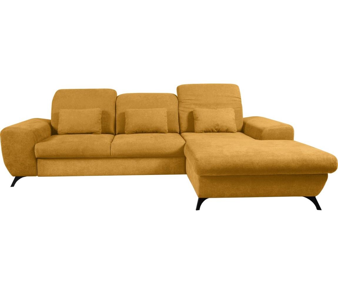 Rozk. rohová čalouněná sedací souprava s úložným prostorem do L ALTA pravá žlutá 8590828022565