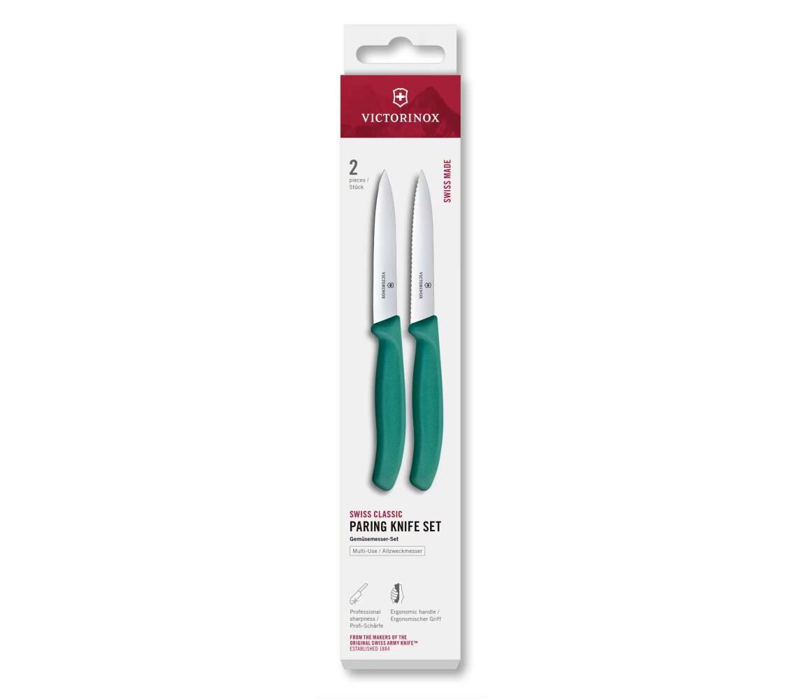 Victorinox -Sada kuchyňských nožů na zeleninu SWISS CLASSIC 10 cm 2 ks tyrkysová 6.7794.2C1