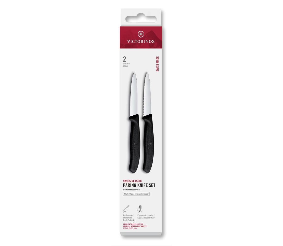 Victorinox - Sada kuchyňských nožů na zeleninu SWISS CLASSIC 8 cm 2 ks černá 6.7693.2