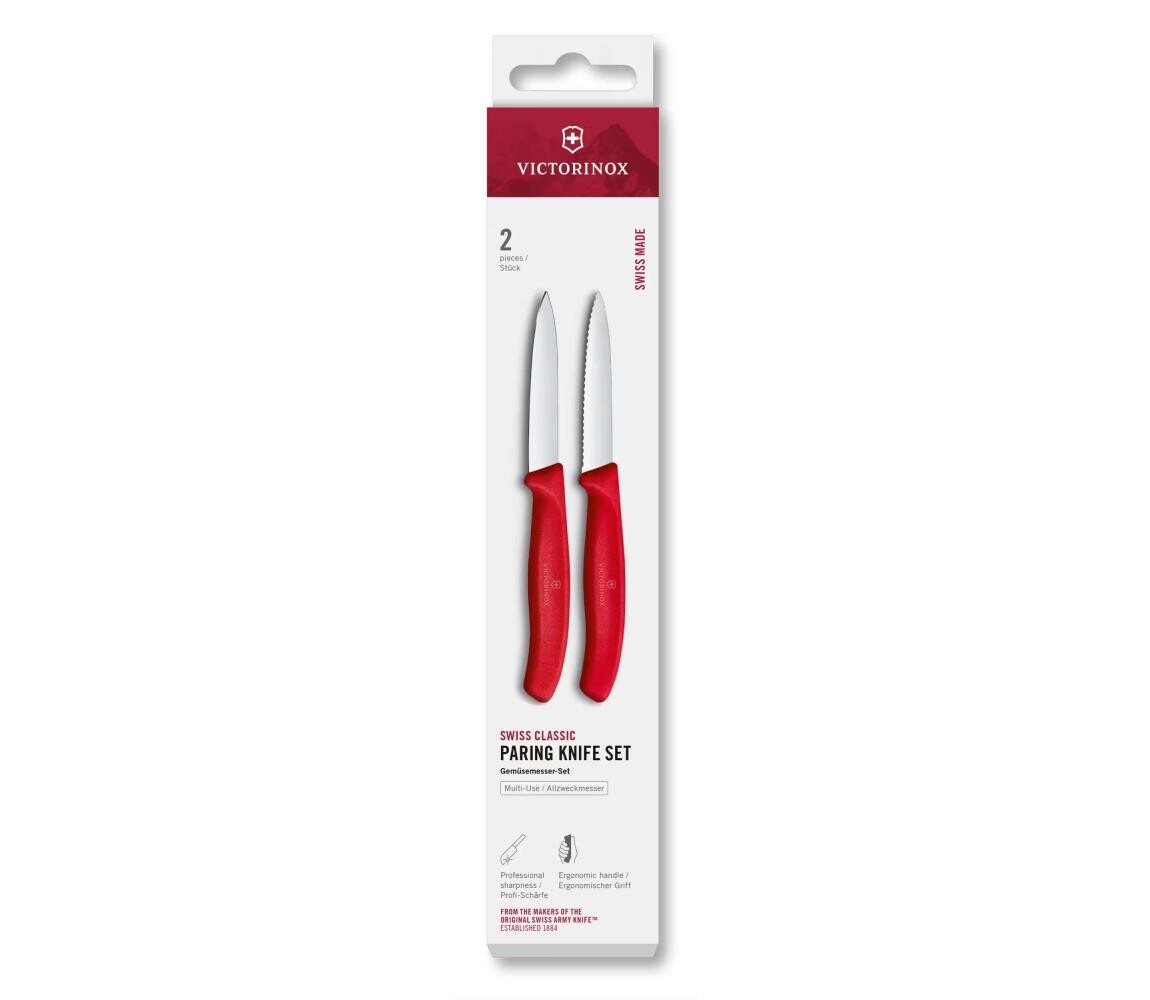 Victorinox - Sada kuchyňských nožů na zeleninu SWISS CLASSIC 8 cm 2 ks červená 6.7691.2C1