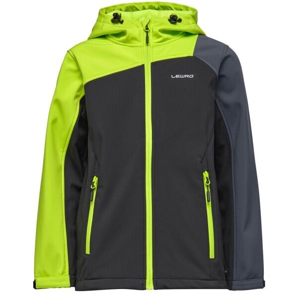 Lewro LYNGBY Chlapecká softshellová bunda, světle zelená, velikost 128-134