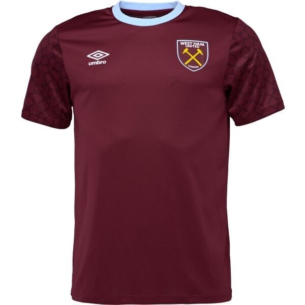 Umbro WEST HAM HOME PRE MATCH SS TEE Pánské fotbalové triko, vínová, velikost