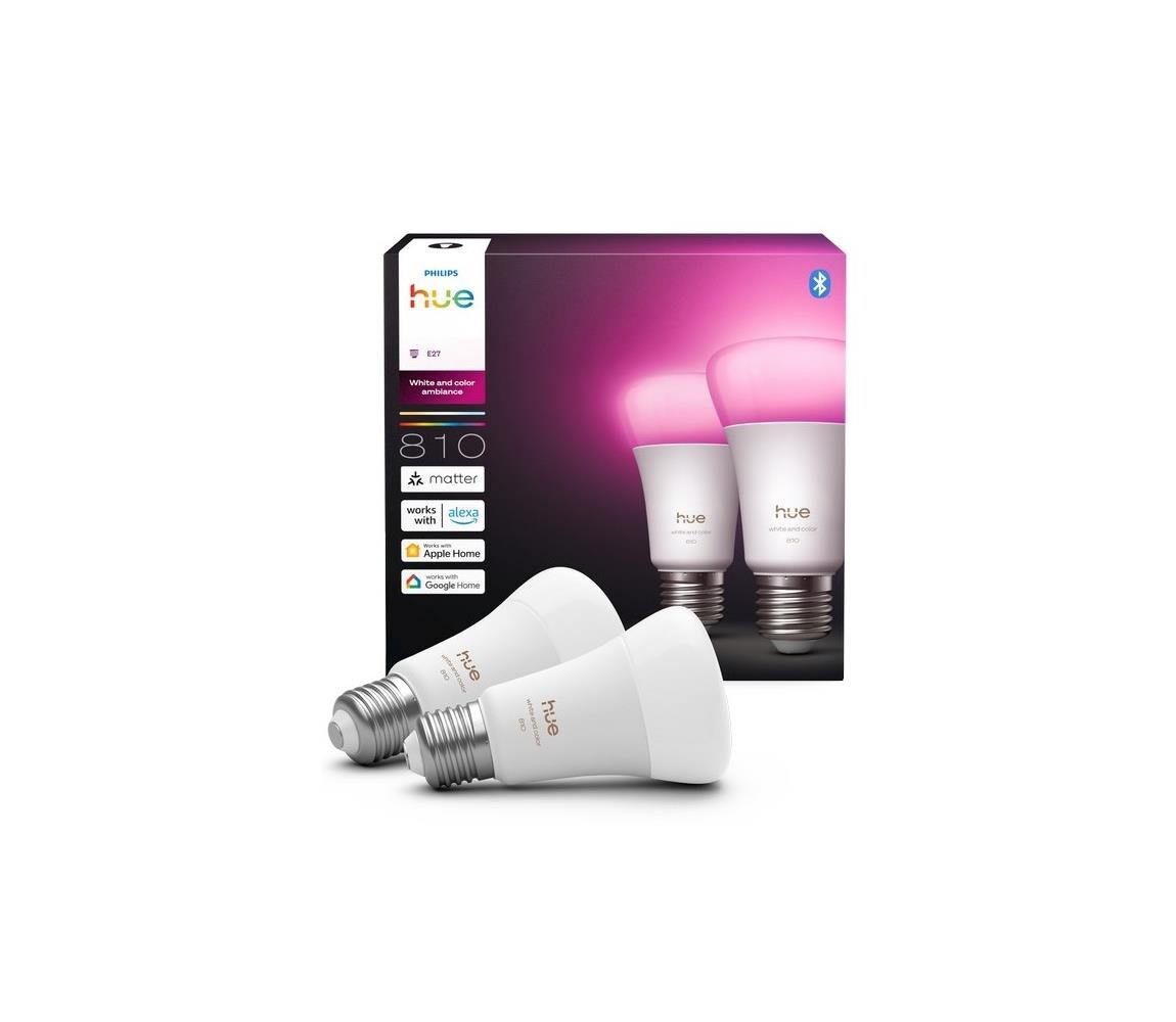 SADA 2x LED Stmívatelná žárovka Philips Hue WACA E27/6W/230V 1000-20000K 8720169364363
