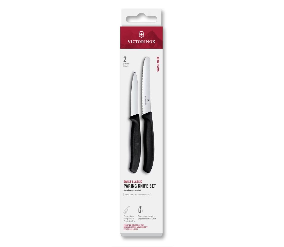 Victorinox - Sada kuchyňských nožů na zeleninu SWISS CLASSIC 2 ks černá 6.7113.2