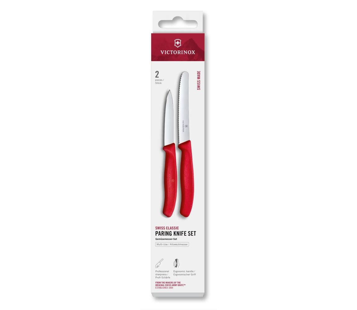 Victorinox - Sada kuchyňských nožů na zeleninu SWISS CLASSIC 2 ks červená 6.7111.2C1