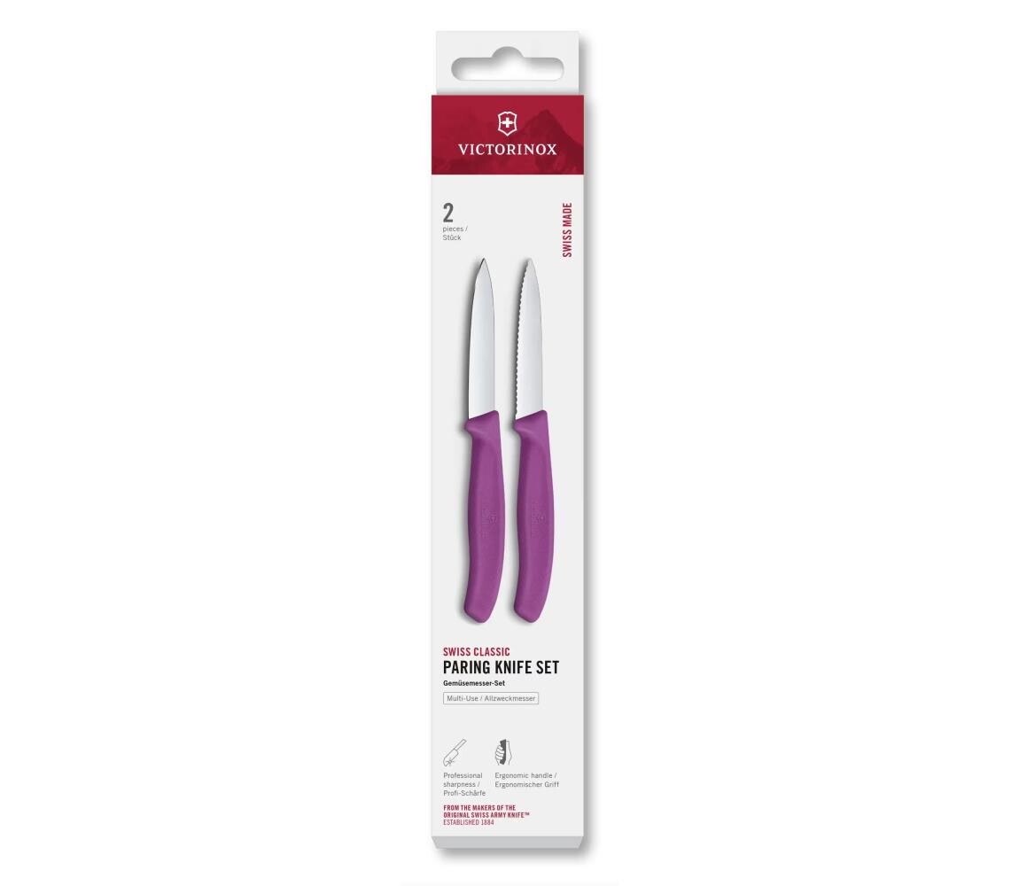 Victorinox - Sada kuchyňských nožů na zeleninu SWISS CLASSIC 8 cm 2 ks fialová 6.7695.2C1