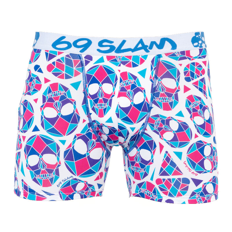 Pánské boxerky 69SLAM fit skullmond white S, trenky / trenýrky