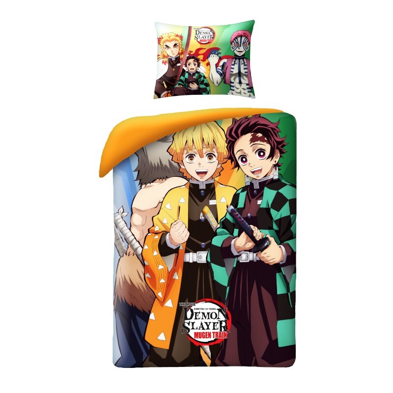 Halantex Bavlněné povlečení 140x200 + 70x90 cm - Demon Slayer