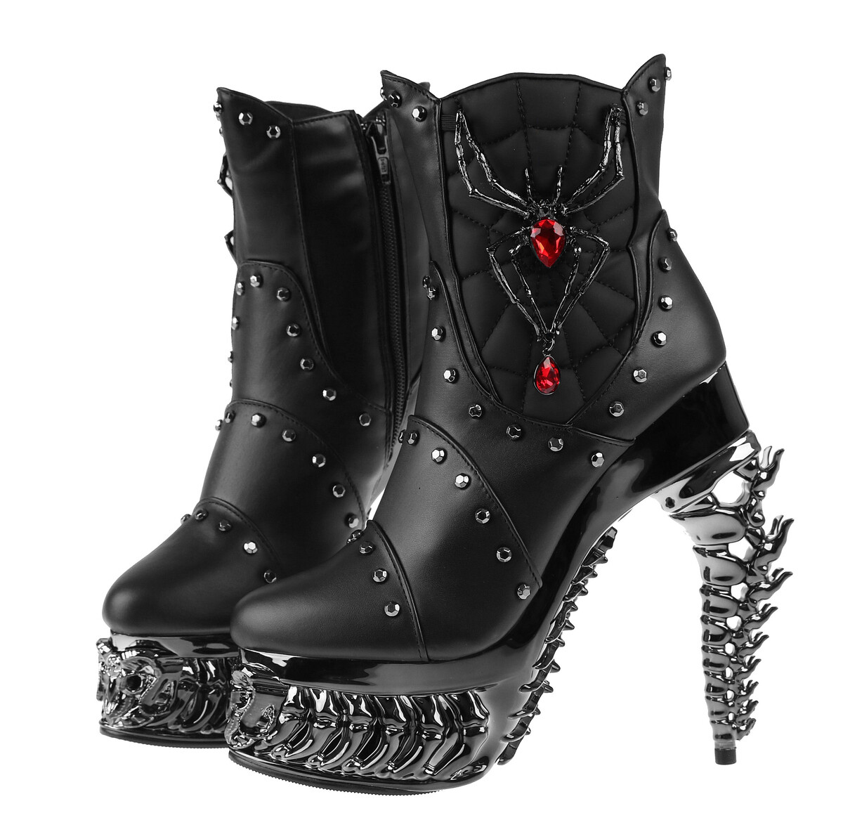 boty na podpatku dámské - Black Widow - HADES - HDS008 37