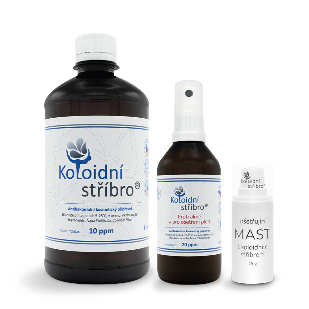 Sada proti akné + MAST s koloidním stříbrem 15 g