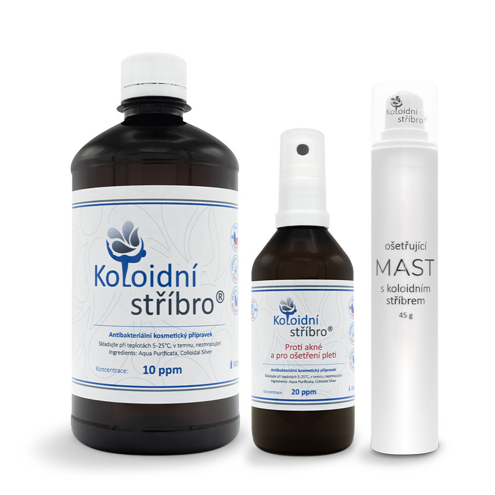 Sada proti akné + MAST s koloidním stříbrem 45 g