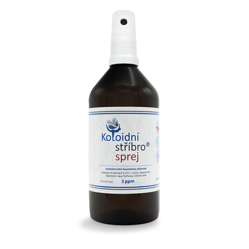 Koloidní stříbro sprej 200 ml/ 5- 50 ppm varianta: 5 ppm