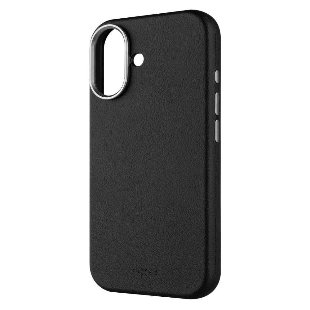 Kryt FIXED MagLeather pro Apple iPhone 17, z veganské kůže s podporou MagSafe, černý