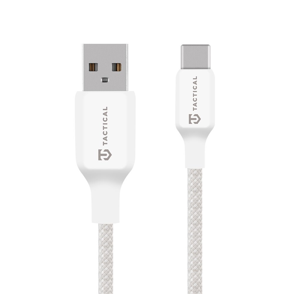 Datový kabel Tactical Stitch Thread USB-A - USB-C 0.3m White