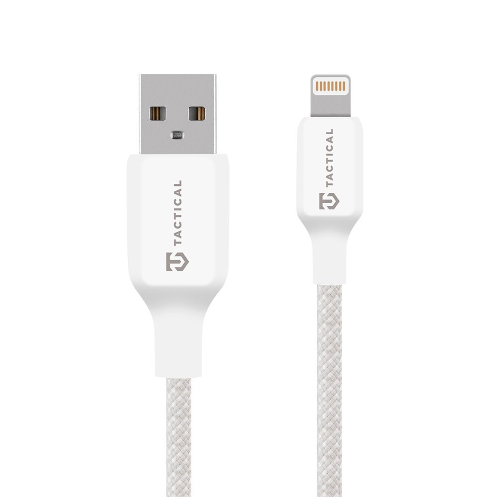 Datový kabel Tactical Stitch Thread USB-A - Lightning 2m White