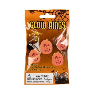 Svítící prstýnky Dýně 4 ks Albi