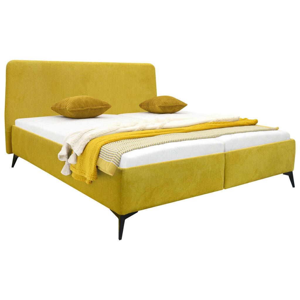 Xora ČALOUNĚNÁ POSTEL, 180/200 cm, hořčicově žlutá