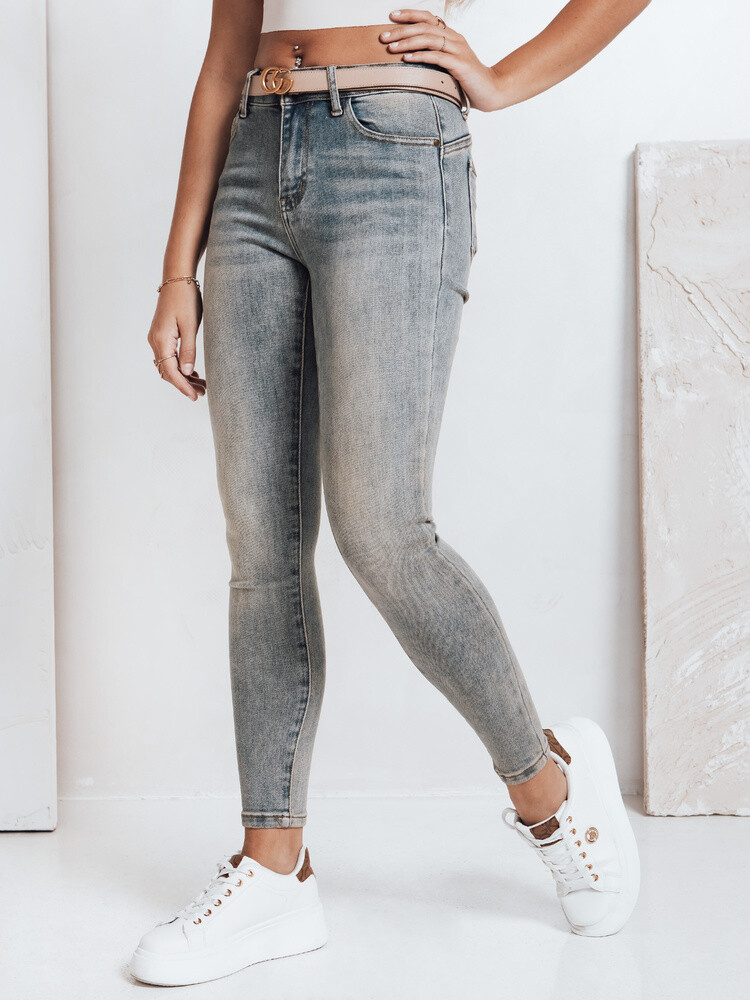 Jeansy damskie skinny push up niebieskie Dstreet