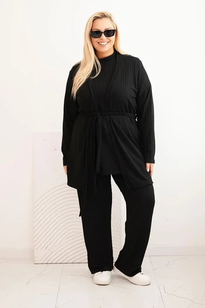 Kesi Komplet dámský Plus Size 3-dílný černý