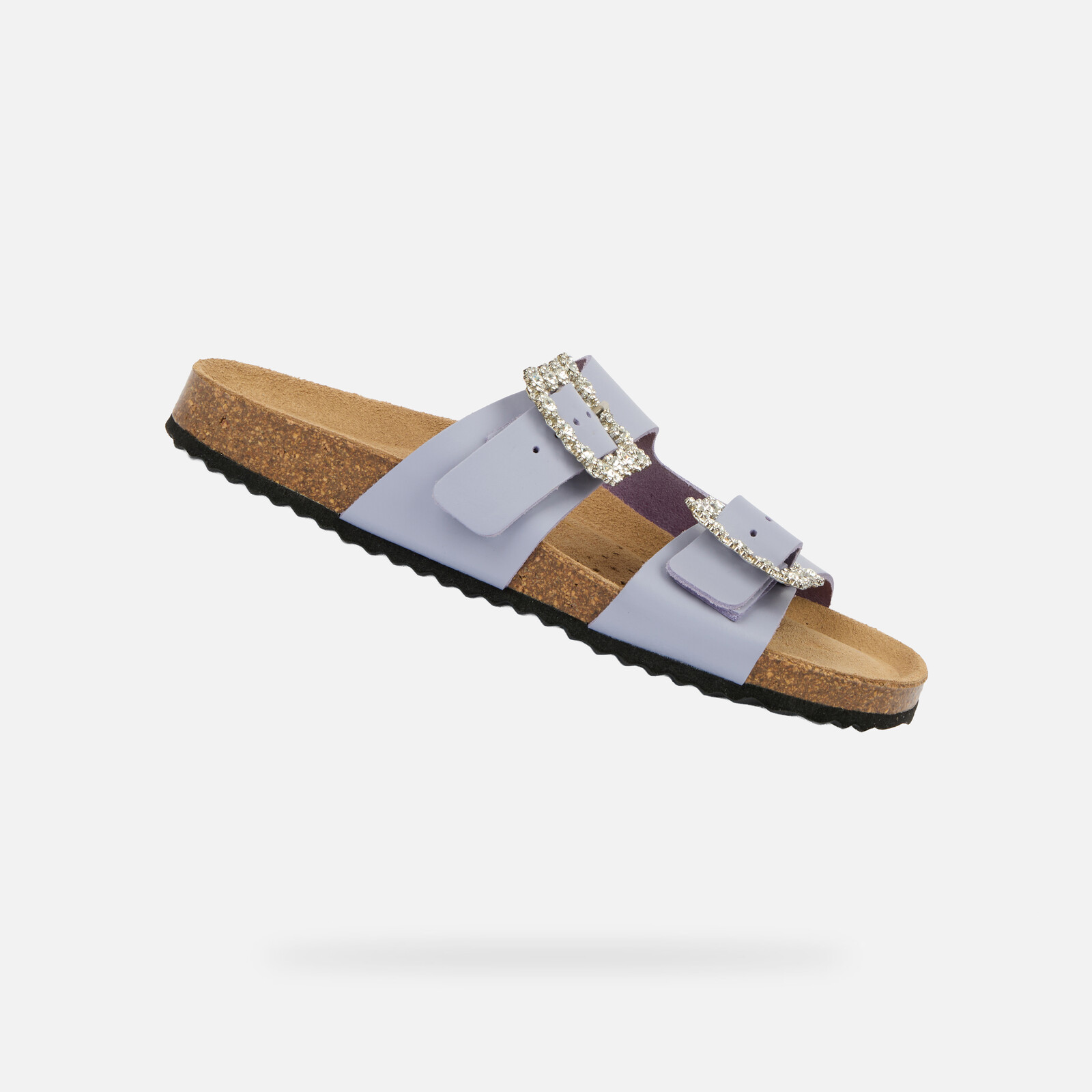 Fialové dámské pantofle Geox Brionia R - Dámské