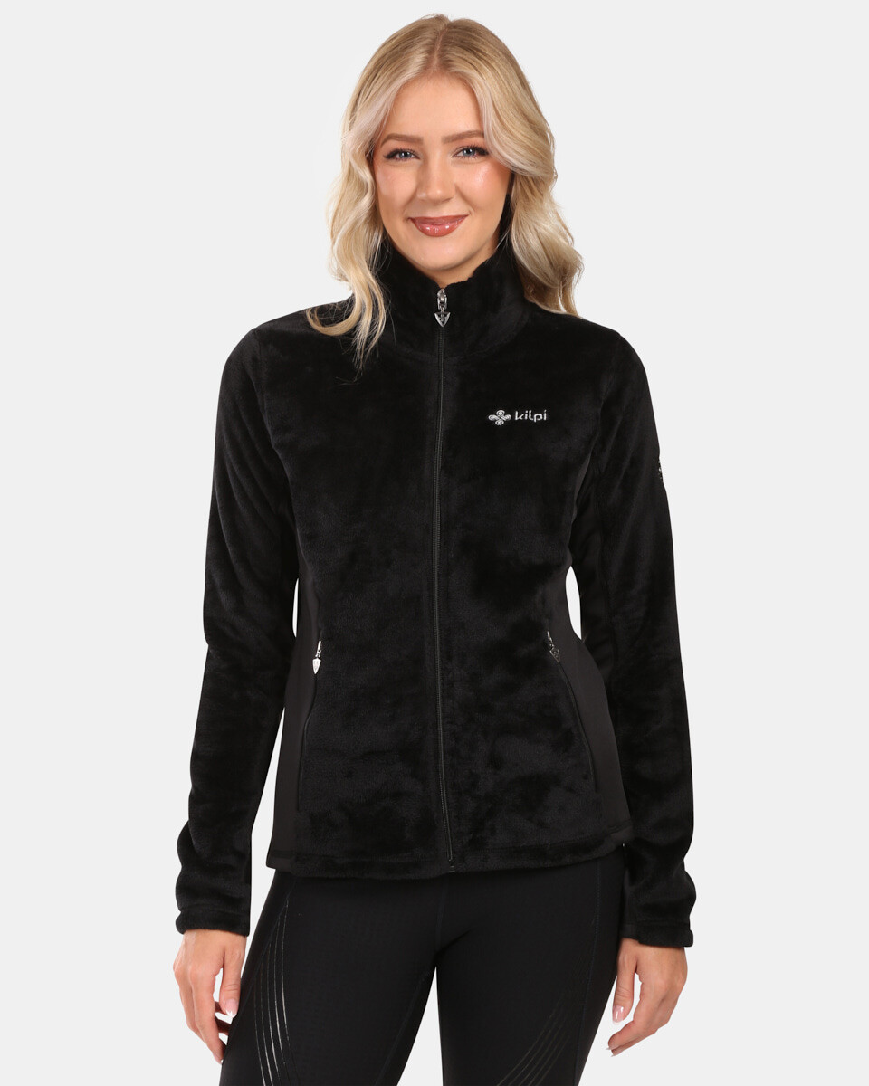 Dámská chlupatá fleecová mikina kilpi skathi-w černá 36
