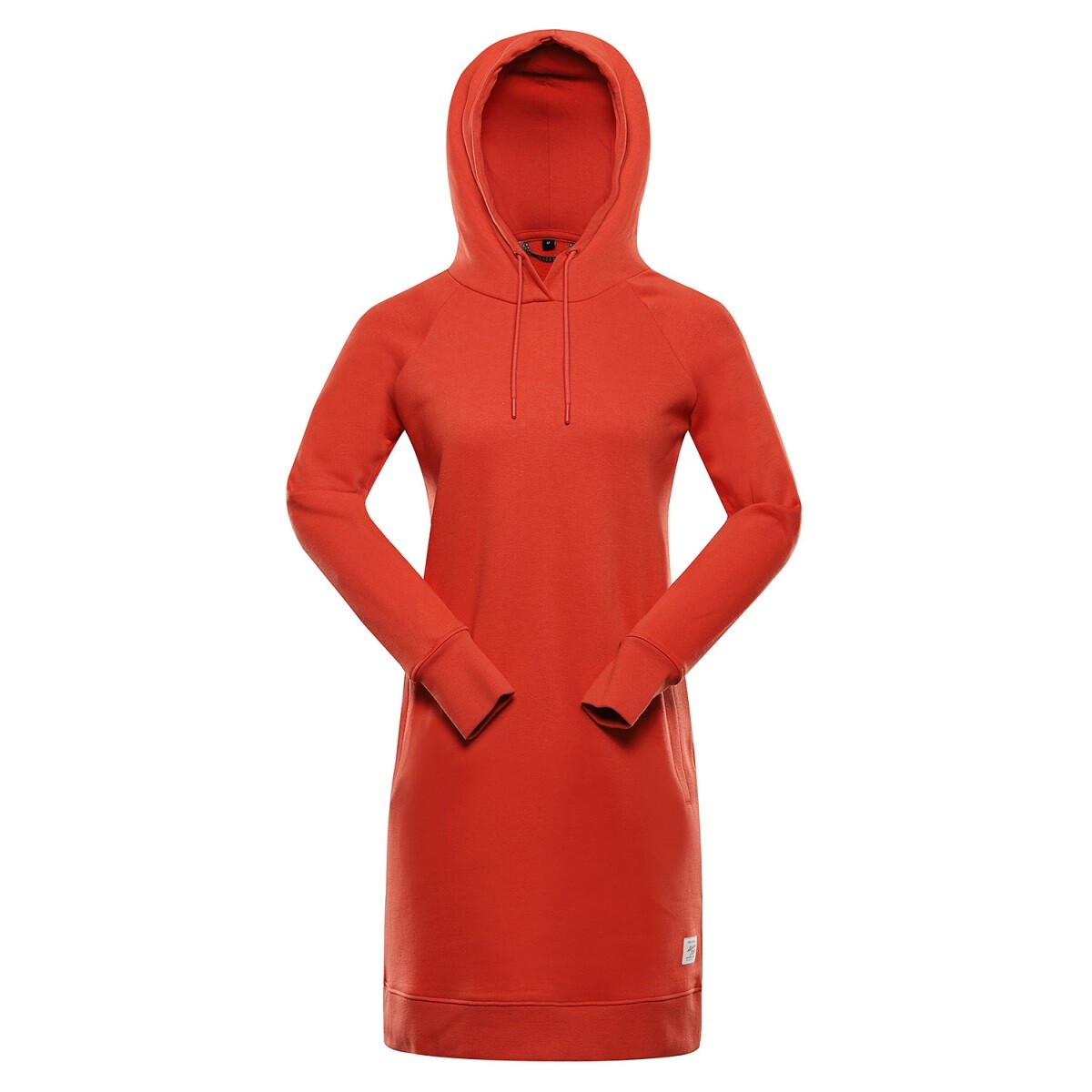 Dámské mikinové šaty alpine pro oleba červená s