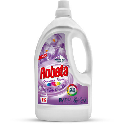 Robeta Mountain Flower prací gel na barevné prádlo 3 l, 60 dávek
