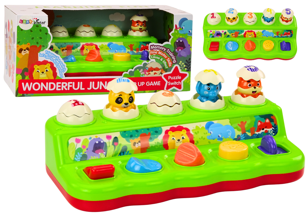 mamido Edukativní panel pro děti se zvuky - Vyskakující zvířátka