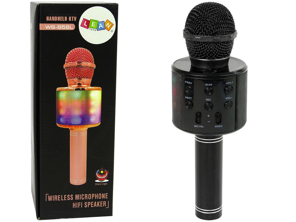 mamido Bezdrátový karaoke mikrofon WS-858 černý