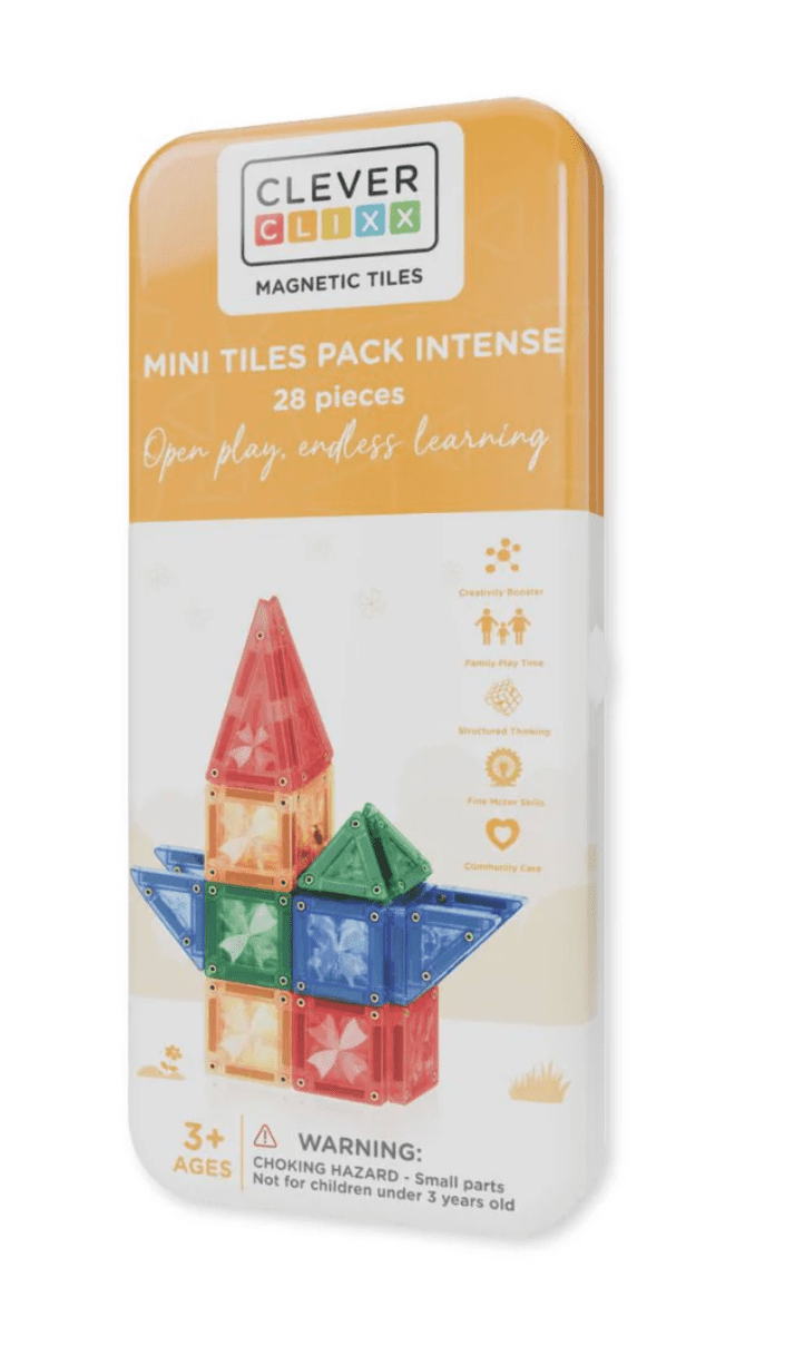 mamido Cleverclixx Mini Intense magnetická stavebnice oranžová 28 ks