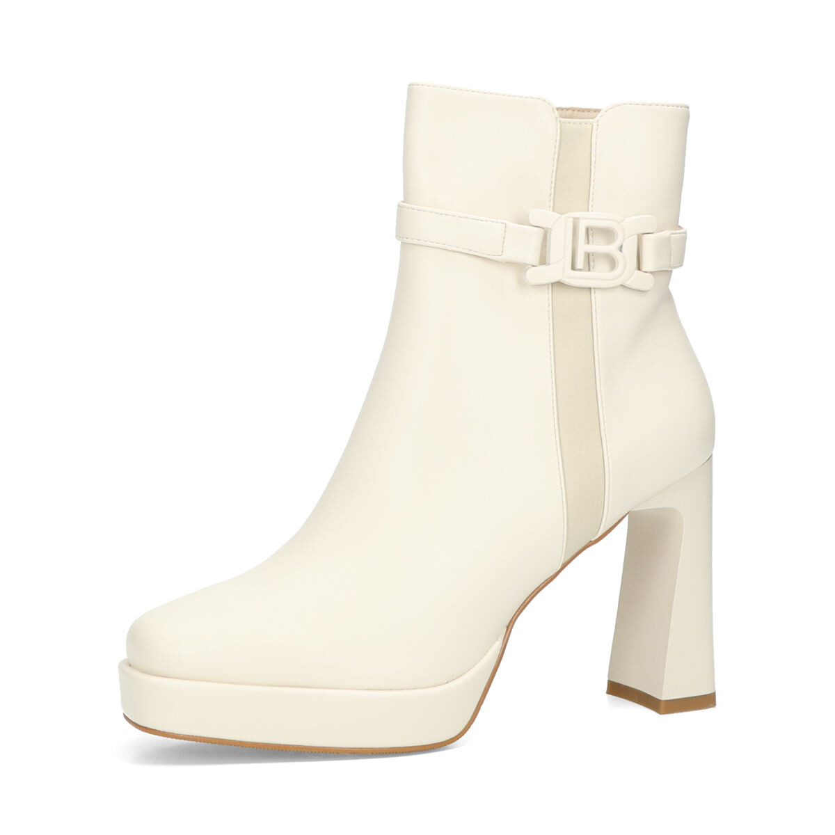 Laura Biagiotti dámské elegantní kotníkové kozačky - béžové - 36