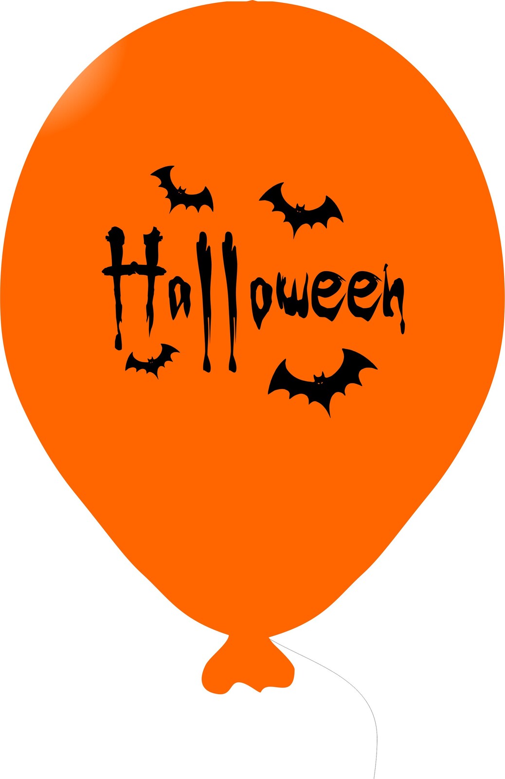 Halloween balónek oranžový balonky.cz