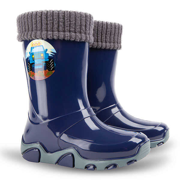 Demar STORMER LUX 0402 D Dětské zateplené holínky modré 20-21 0402Z_20-21