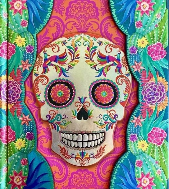 Luxusní zápisník Boncahier Arte Mexicano Lebka