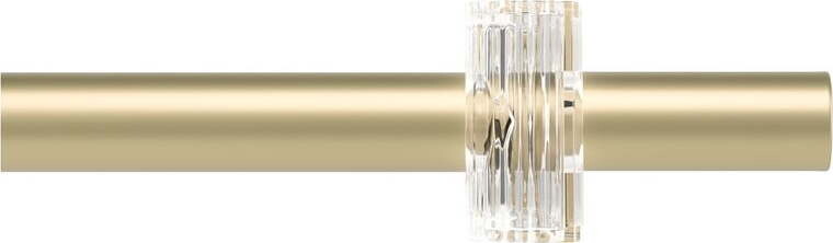 Ocelová roztažitelná garnýž v matně zlaté barvě 107 - 305 cm Flute – Umbra