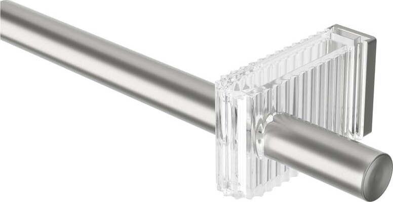 Ocelová roztažitelná garnýž v matně stříbrné barvě 107 - 305 cm Flute – Umbra