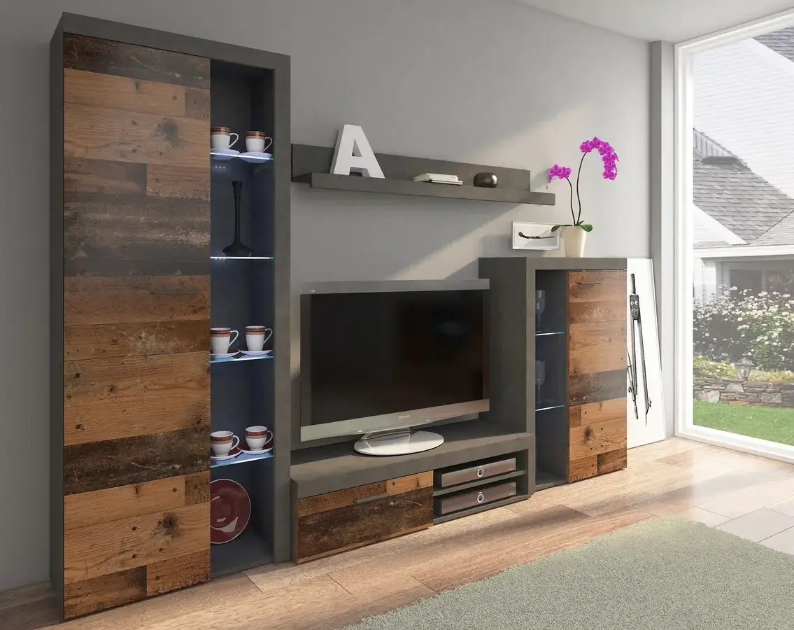 Casarredo Obývací stěna PUERTO - old style/matera