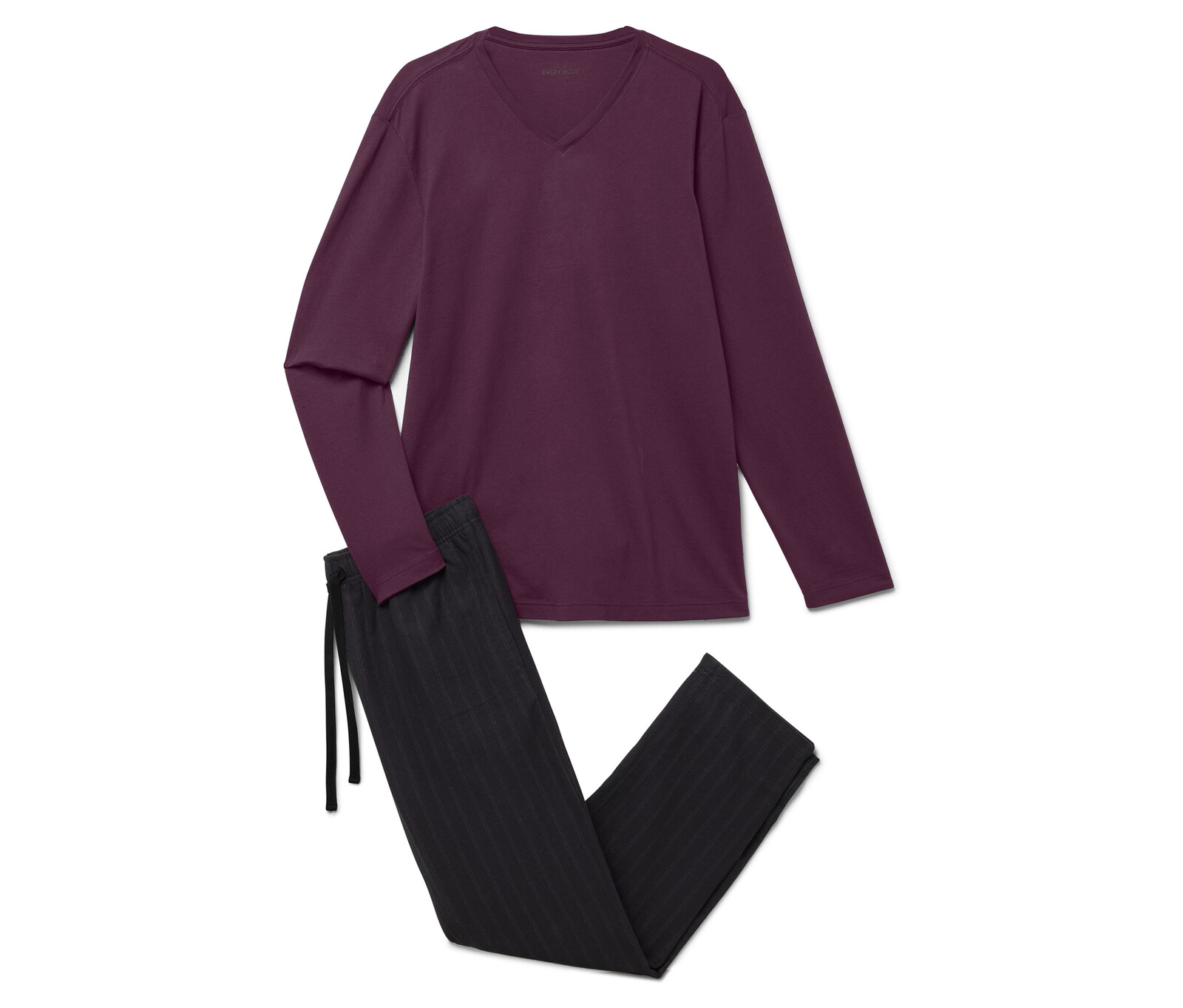 Tchibo - Pyžamová souprava s flanelovými kalhotami - pro muže - vel. L 52/54 - barva: červená/s proužky