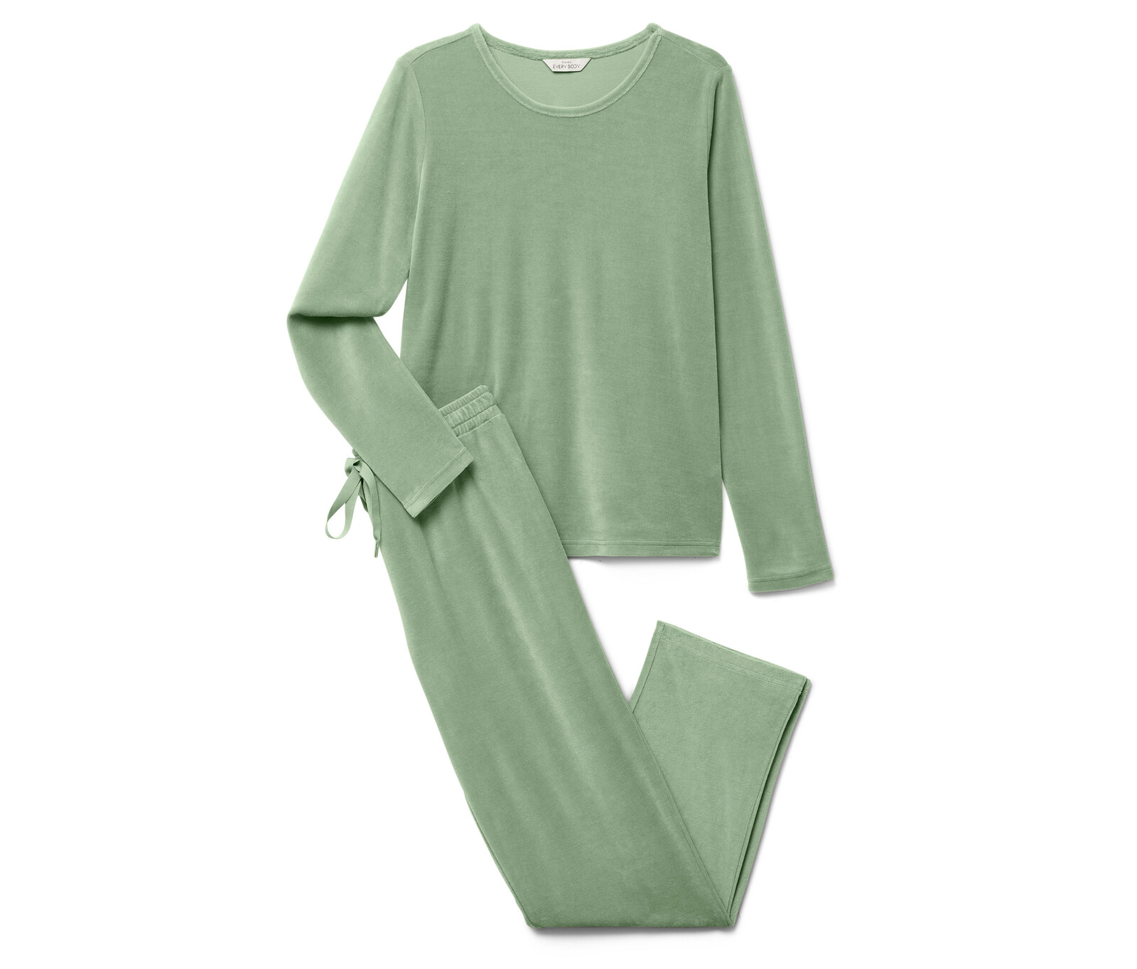 Tchibo - Pyžamová souprava z plyšového úpletu - pro ženy - vel. S 36/38 - barva: zelená